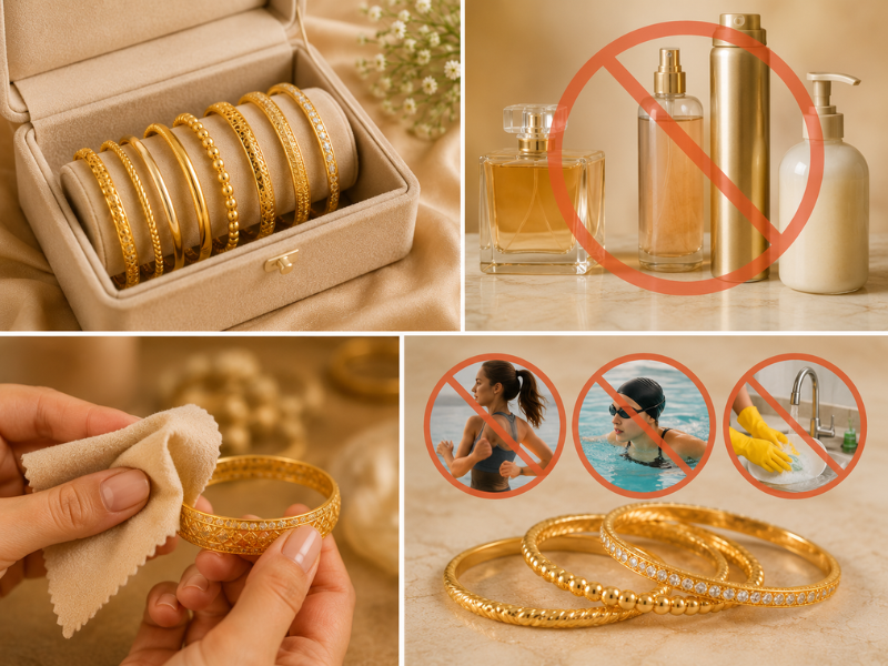 Caring for Your Golden Bangles