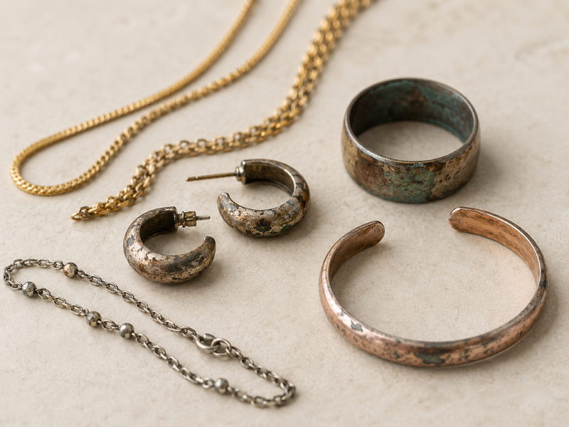 This reaction may cause jewellery: